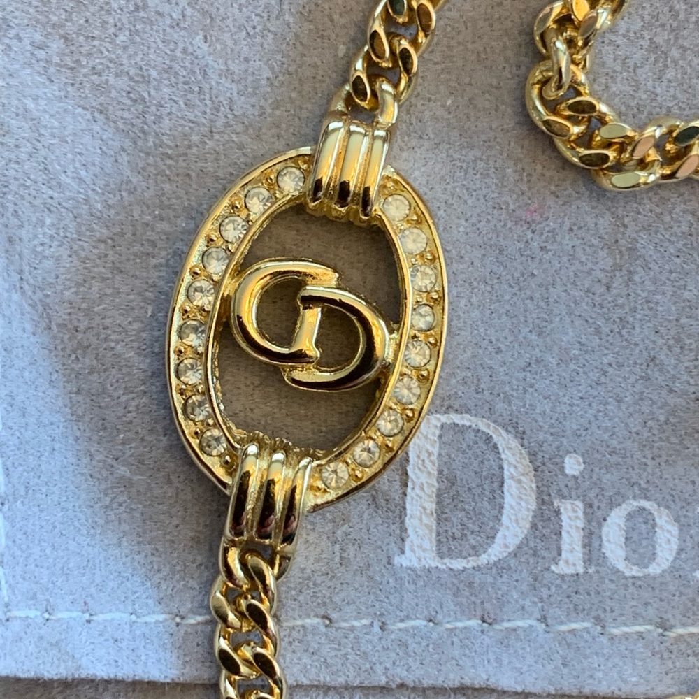 Dior crystal bracelet, matching necklace in the closet, this is NWT!  Vintage